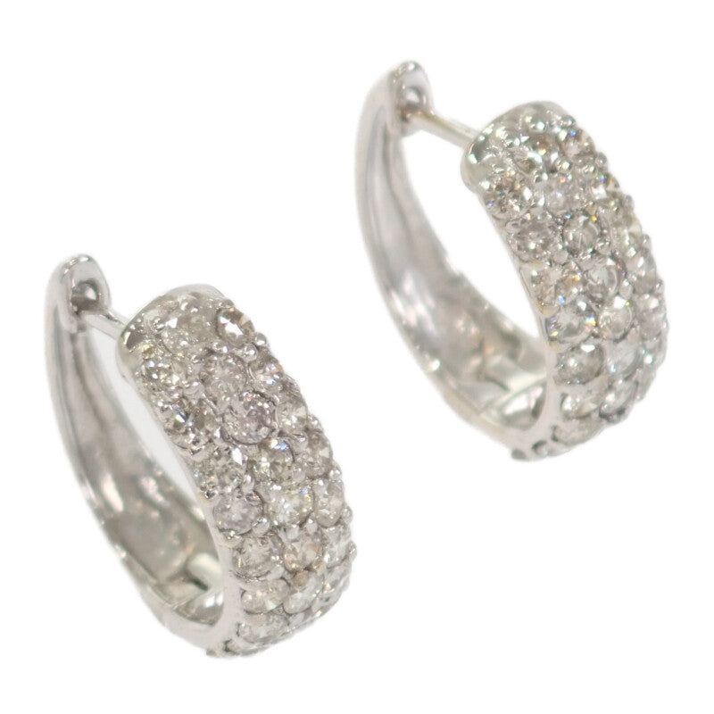 【中古】 デザインジュエリー ピアス K18ホワイトゴールド ブラウンダイヤモンド ダイヤモンド レディース【Aランク】