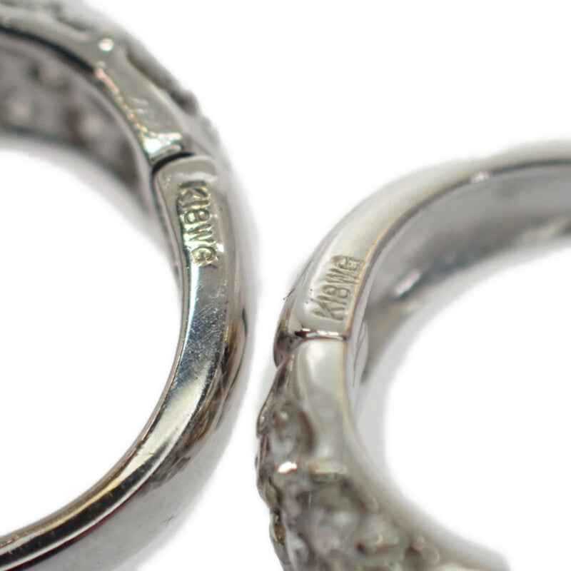デザインジュエリー ピアス K18ホワイトゴールド ブラウンダイヤモンド レディース【中古】【Aランク】