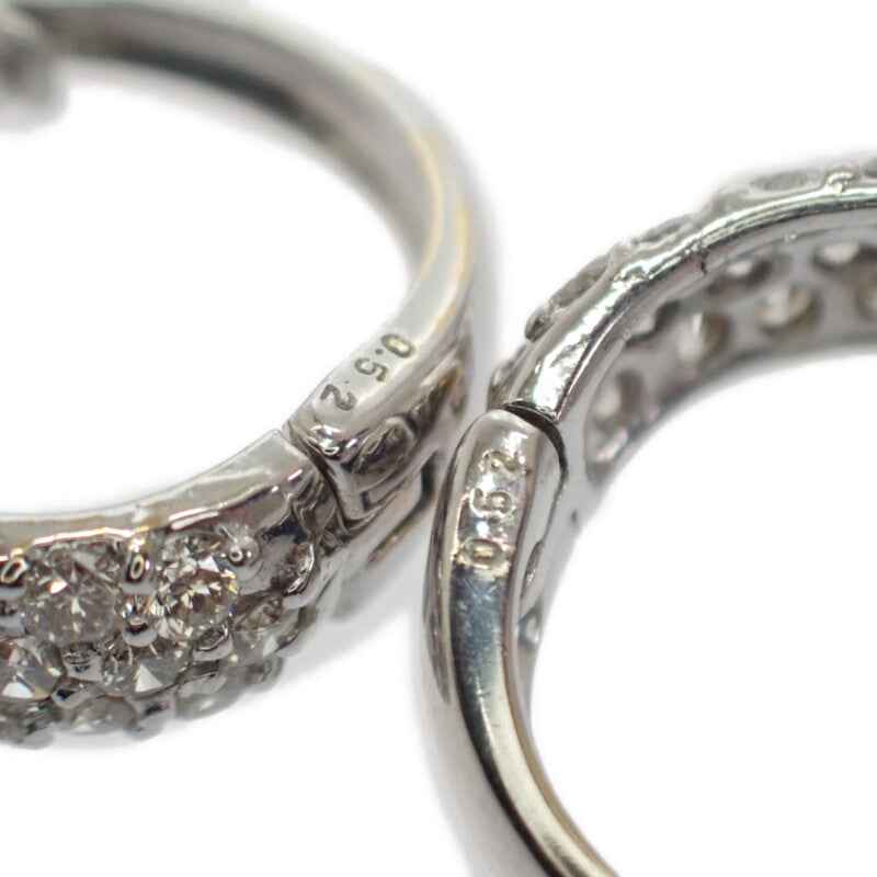 デザインジュエリー ピアス K18ホワイトゴールド ブラウンダイヤモンド レディース【中古】【Aランク】