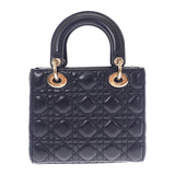 ディオール Dior レディディオール My ABC Dior M0538OCAL_M900 2WAYバッグ ハンドバッグ ショルダーバッグ ラムスキン ブラック ゴールド金具 レディース【中古】【ABランク】