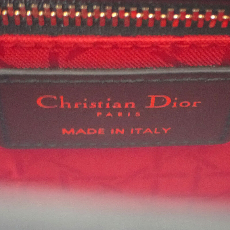 ディオール Dior レディディオール My ABC Dior M0538OCAL_M900 2WAYバッグ ハンドバッグ ショルダーバッグ ラムスキン ブラック ゴールド金具 レディース【中古】【ABランク】