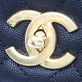 シャネル CHANEL ココハンドル29 トップハンドル ラージ A92991B0506894305 2WAYバッグ ハンドバッグ ショルダーバッグ キャビアスキン ブラック ゴールド金具 レディース【中古】【Aランク】