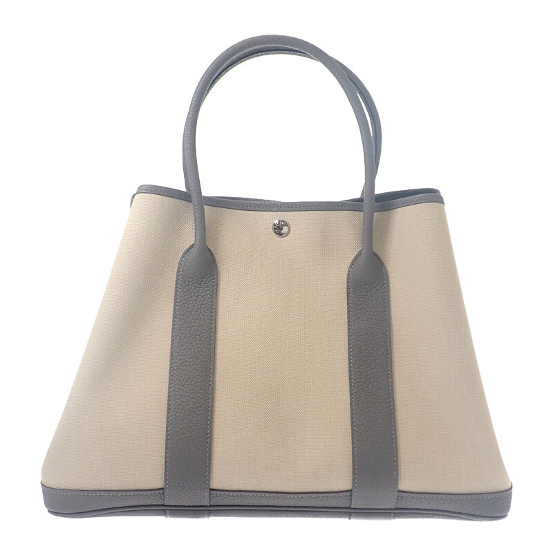 エルメス HERMES ガーデンパーティPM ハンドバッグ ネゴンダ トワルミリタリー ベトン グリメイヤー ベージュ系 レディース【中古】【Aランク】