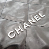 シャネル CHANEL 22 スモール AS3260B1905794305 ハンドバッグ シャイニーカーフスキン ブラック シルバー金具 レディース【中古】【SAランク】