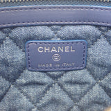 シャネル CHANEL ココマーク クラッチバッグ デニム ブルー シルバー金具 レディース メンズ ユニセックス【中古】【Aランク】