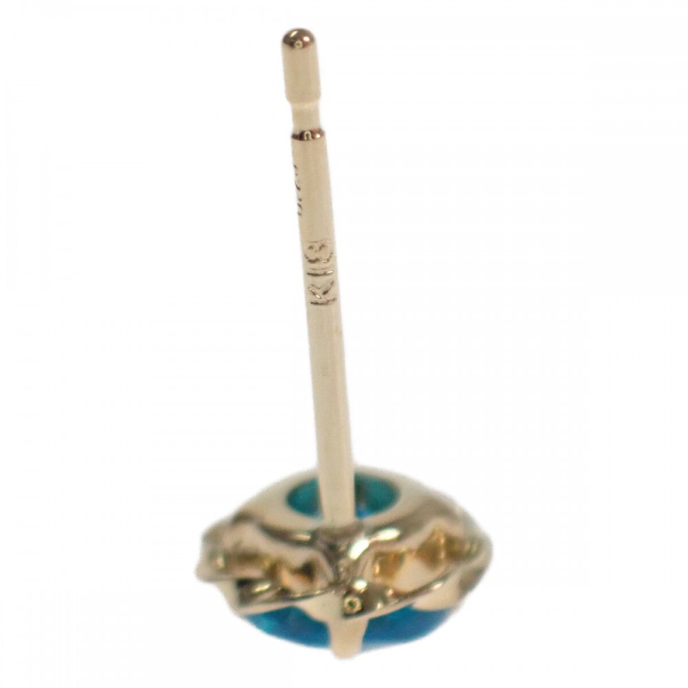 【中古】 デザイン ジュエリー ピアス K18イエローゴールド アパタイト レディース【Nランク】