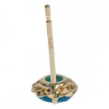 【中古】 デザイン ジュエリー ピアス K18イエローゴールド アパタイト レディース【Nランク】