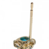 【中古】 デザイン ジュエリー ピアス K18イエローゴールド アパタイト レディース【Nランク】