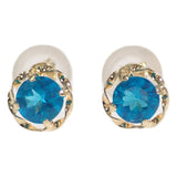 【中古】 デザイン ジュエリー ピアス K18イエローゴールド アパタイト レディース【Nランク】