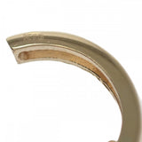 【中古】 デザイン ジュエリー フープ ピアス K18イエローゴールド レディース【Nランク】