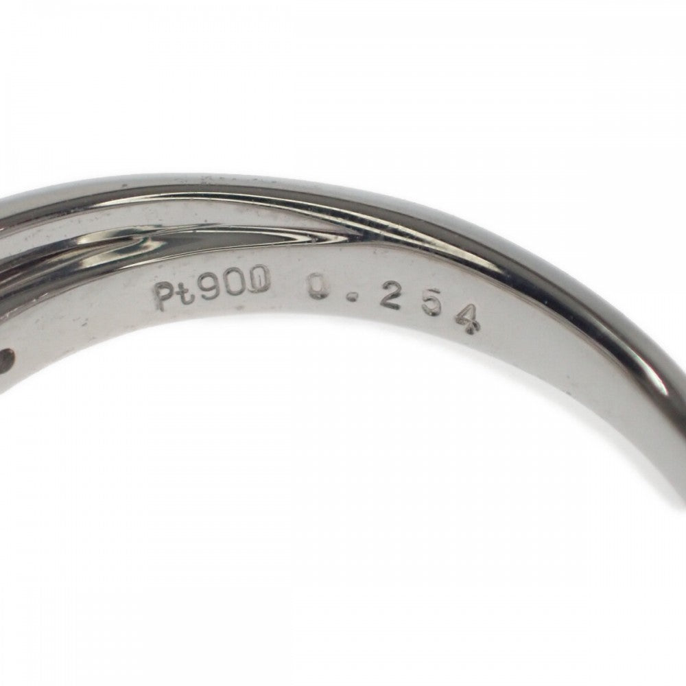 デザイン ジュエリー 10号 リング Pt900プラチナ ダイヤモンド レディース【中古】【Aランク】