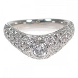 【中古】 デザインジュエリー リング Pt900プラチナ ダイヤモンド ダイヤモンド レディース【Aランク】