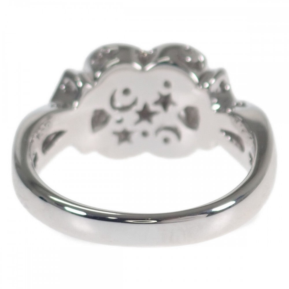 【中古】 デザイン ジュエリー フラワー モチーフ リング K18ホワイトゴールド ダイヤモンド ダイヤモンド レディース【Aランク】