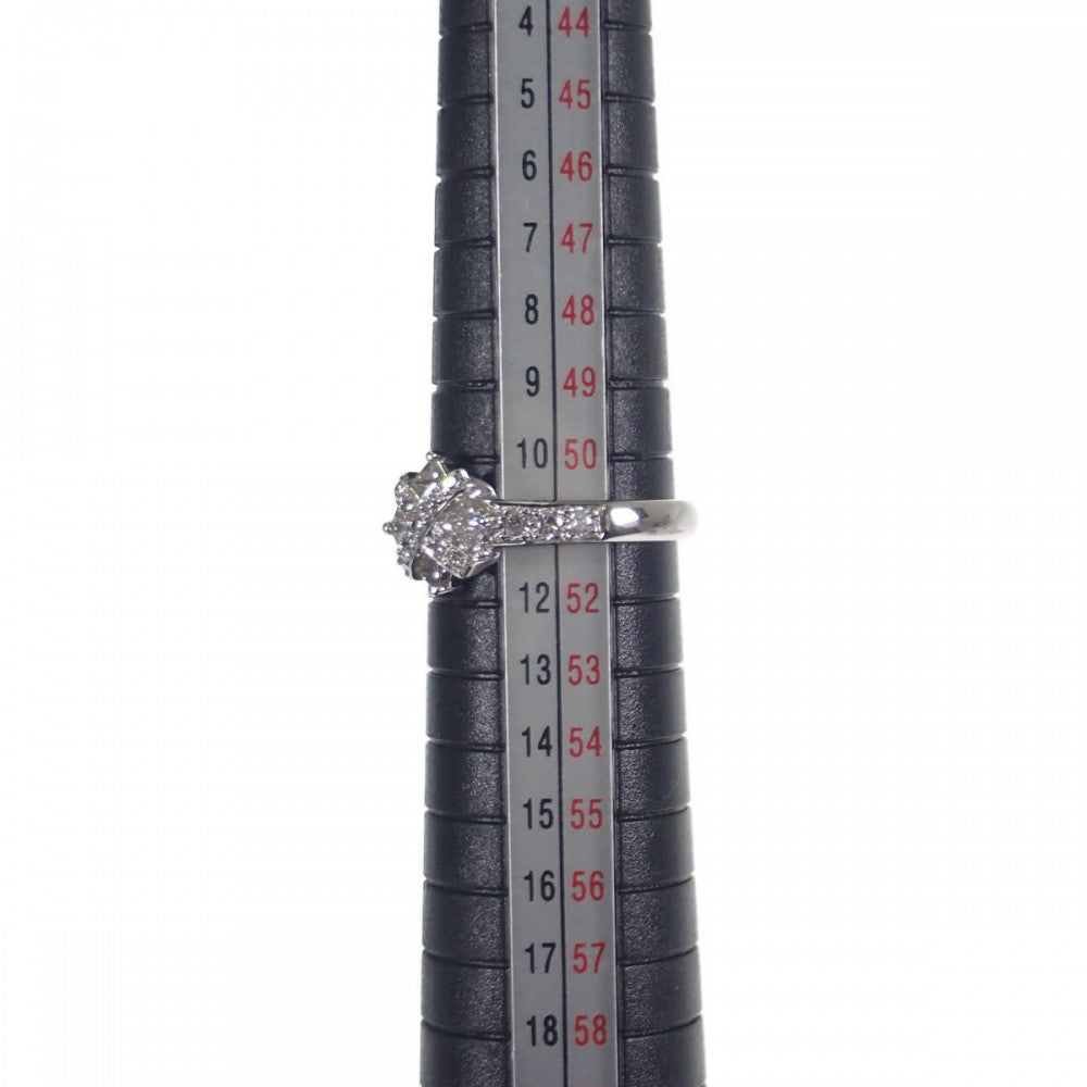 デザイン ジュエリー 11号 リング Pt900プラチナ ダイヤモンド レディース【中古】【Aランク】