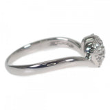 【中古】 デザイン ジュエリー ハートパヴェ リング K18ホワイトゴールド ダイヤモンド レディース【Aランク】