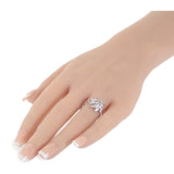 デザインジュエリー 16号 リング Pt900プラチナ ダイヤモンド レディース【中古】【Aランク】