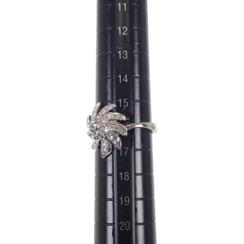 デザインジュエリー 16号 リング Pt900プラチナ ダイヤモンド レディース【中古】【Aランク】