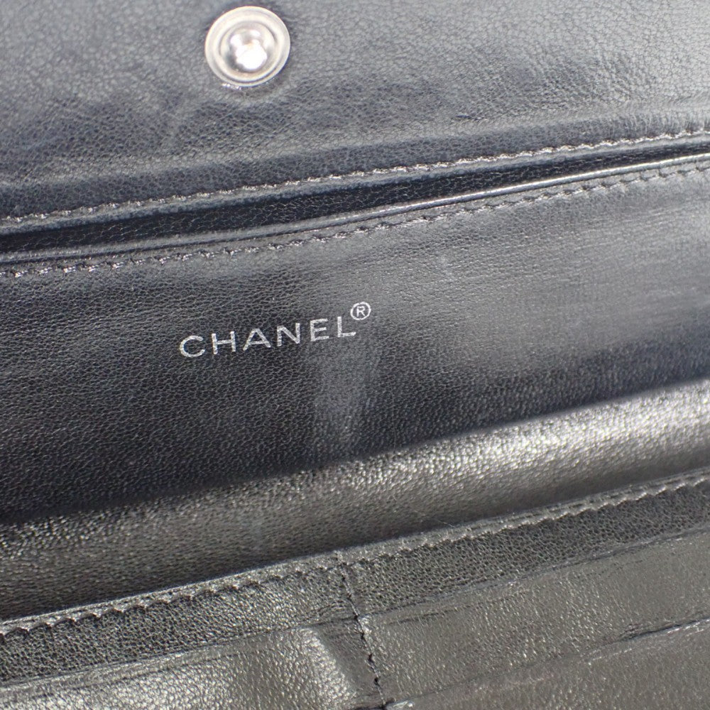シャネル CHANEL ニュートラベルライン A15788 長財布 ナイロン レザー ブラック レディース【中古】【ABランク】