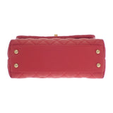 シャネル CHANEL ココハンドルXS A92990 ショルダーバッグ キャビアスキン レッド ゴールド金具 レディース【中古】【ABランク】