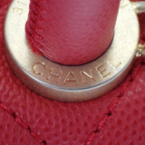 シャネル CHANEL ココハンドルXS A92990 ショルダーバッグ キャビアスキン レッド ゴールド金具 レディース【中古】【ABランク】