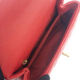 シャネル CHANEL ココハンドルXS A92990 ショルダーバッグ キャビアスキン レッド ゴールド金具 レディース【中古】【ABランク】