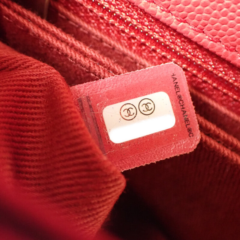 香奈兒 CHANEL Coco Handle XS A92990 肩背包 魚子醬皮革 紅色 金色金屬配件 女士【二手】【AB級品】