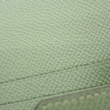 エルメス HERMES ベアンコンパクト 二つ折り財布 ヴォーエプソン グリーン シルバー金具 レディース メンズ【中古】【Aランク】