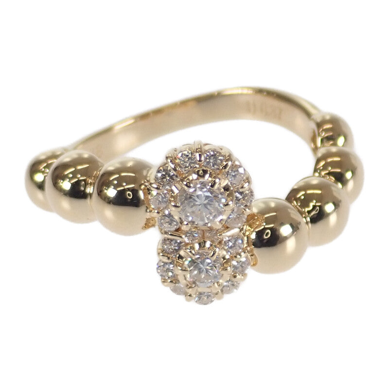 デザイン ジュエリー 11号 リング K18イエローゴールド ダイヤモンド レディース【中古】【Aランク】