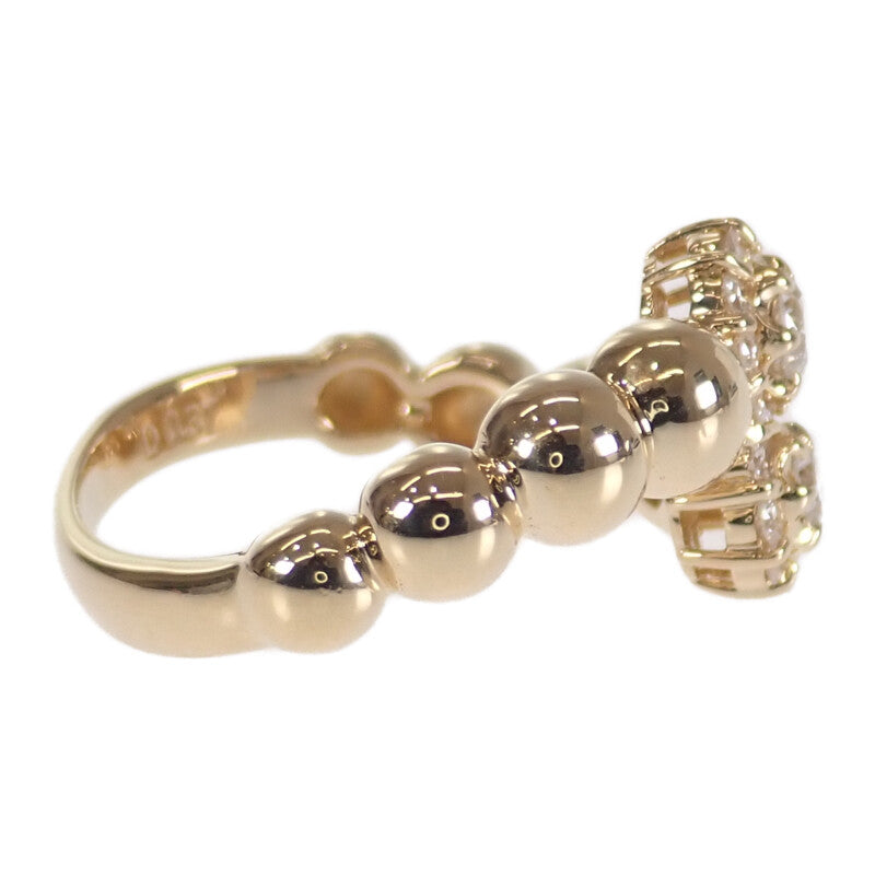 デザイン ジュエリー 11号 リング K18イエローゴールド ダイヤモンド レディース【中古】【Aランク】