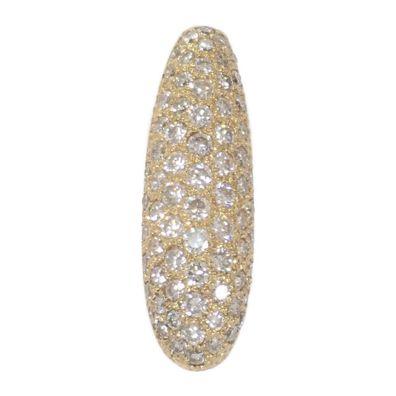 デザインジュエリー パヴェ ペンダントトップ K18イエローゴールド ダイヤモンド レディース【中古】【Aランク】