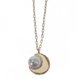 アーカー AHKAH クレセントパール AK1554010100 ネックレス K18イエローゴールド アコヤパール レディース【中古】【Aランク】