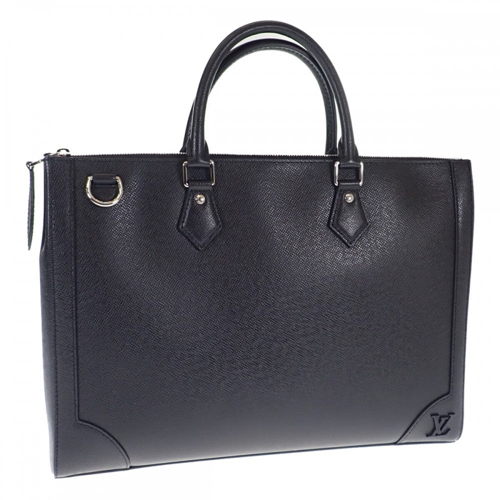 ルイヴィトン LOUIS VUITTON スリム・ブリーフケース ビジネスバッグ M30810 ハンドバッグ タイガ ノワール メンズ【中古】【Sランク】