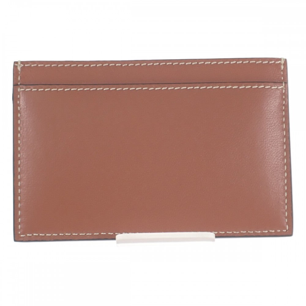 セリーヌ CELINE カードホルダー 10B703EMJ.04LU カードケース ラムスキン ブラウン タン レディース【中古】【Sランク】