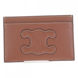 セリーヌ CELINE カードホルダー 10B703EMJ.04LU カードケース ラムスキン タン レディース【中古】【Sランク】