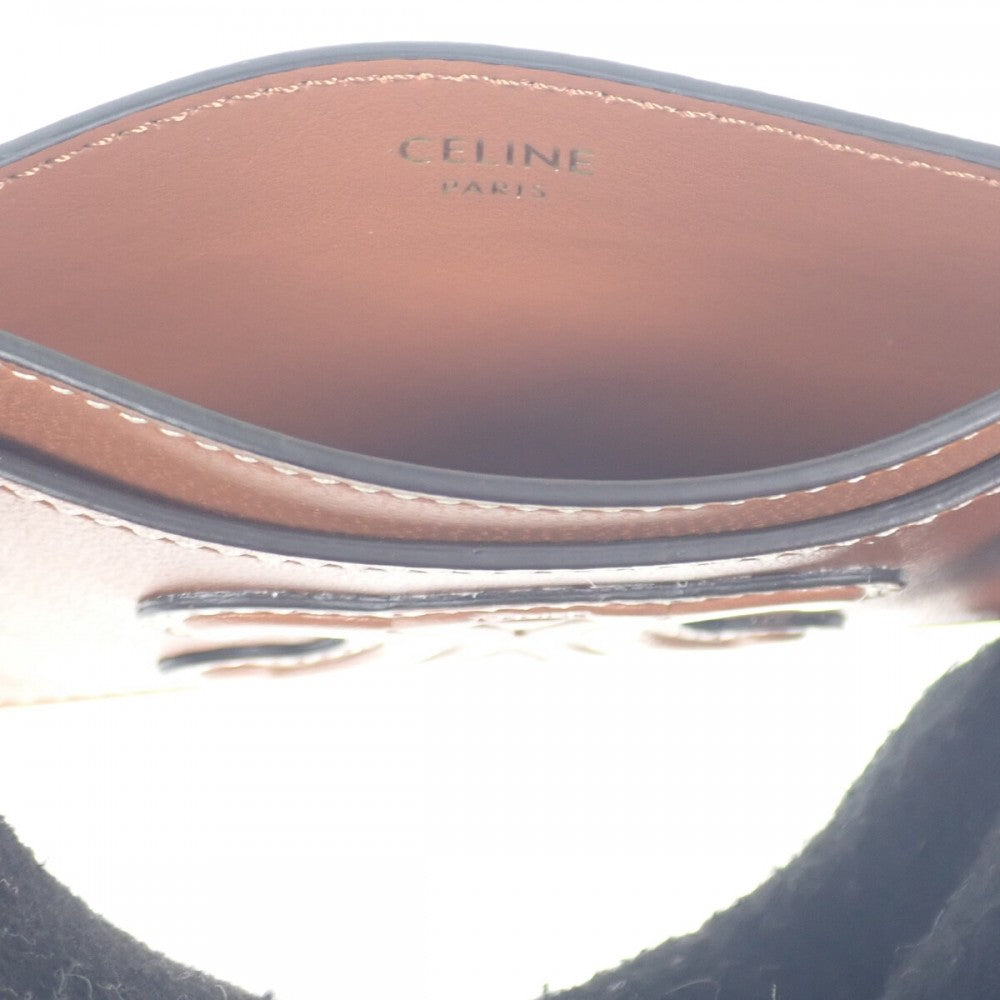 セリーヌ CELINE カードホルダー 10B703EMJ.04LU カードケース ラムスキン ブラウン タン レディース【中古】【Sランク】