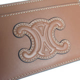 セリーヌ CELINE カードホルダー 10B703EMJ.04LU カードケース ラムスキン タン レディース【中古】【Sランク】