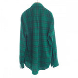 グッチ GUCCI チェックシャツ ロッキングホース 44 672701 ZAIB8 3768 長袖Tシャツ ウール グリーン メンズ【中古】【Aランク】