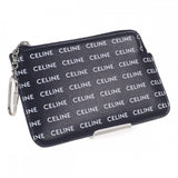 セリーヌ CELINE フック付きコイン&カードポーチ 10B772DTN.38AW コインケース PVC ブラック シルバー金具 レディース【中古】【Aランク】