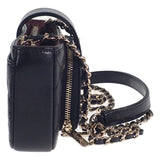 シャネル CHANEL スマートフォン ホルダー スマホ AP2916_B05052_94305 ショルダーバッグ キャビアスキン ブラック ゴールド金具 レディース【中古】【Sランク】