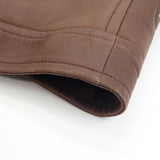 ルイヴィトン LOUIS VUITTON ムートンライダース 50 ライダースジャケット ムートン コットン ブラウン メンズ【中古】【ABランク】