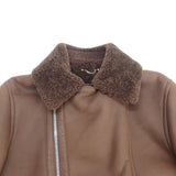 ルイヴィトン LOUIS VUITTON ムートンライダース 50 ライダースジャケット ムートン コットン ブラウン メンズ【中古】【ABランク】