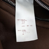 ルイヴィトン LOUIS VUITTON ムートンライダース 50 ライダースジャケット ムートン コットン ブラウン メンズ【中古】【ABランク】