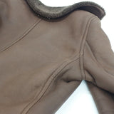 ルイヴィトン LOUIS VUITTON ムートンライダース 50 ライダースジャケット ムートン コットン ブラウン メンズ【中古】【ABランク】