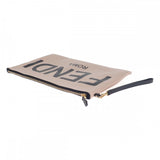 フェンディ FENDI フラットポーチ ラージ 8N0178 AEHR ポーチ クラッチバッグ カーフ ピンク メンズ レディース【中古】【ABランク】