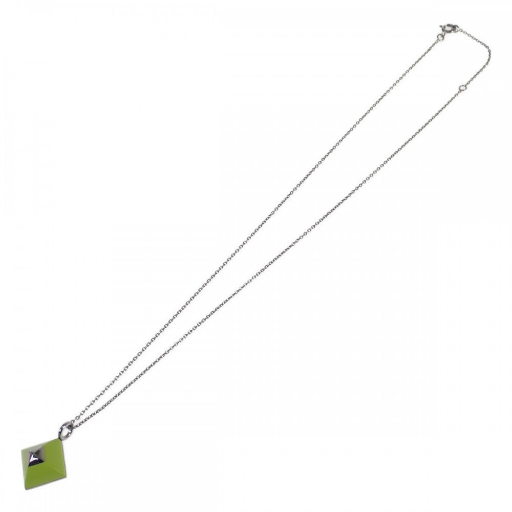 エルメス HERMES メドールキュピドン ネックレス メタル アニスグリーン シルバー レディース【中古】【ABランク】