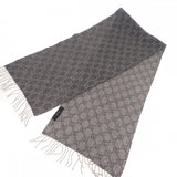 グッチ GUCCI GG柄 マフラー カシミヤ グレー メンズ レディース【中古】【ABランク】