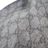 グッチ GUCCI GG柄 マフラー カシミヤ グレー メンズ レディース【中古】【ABランク】