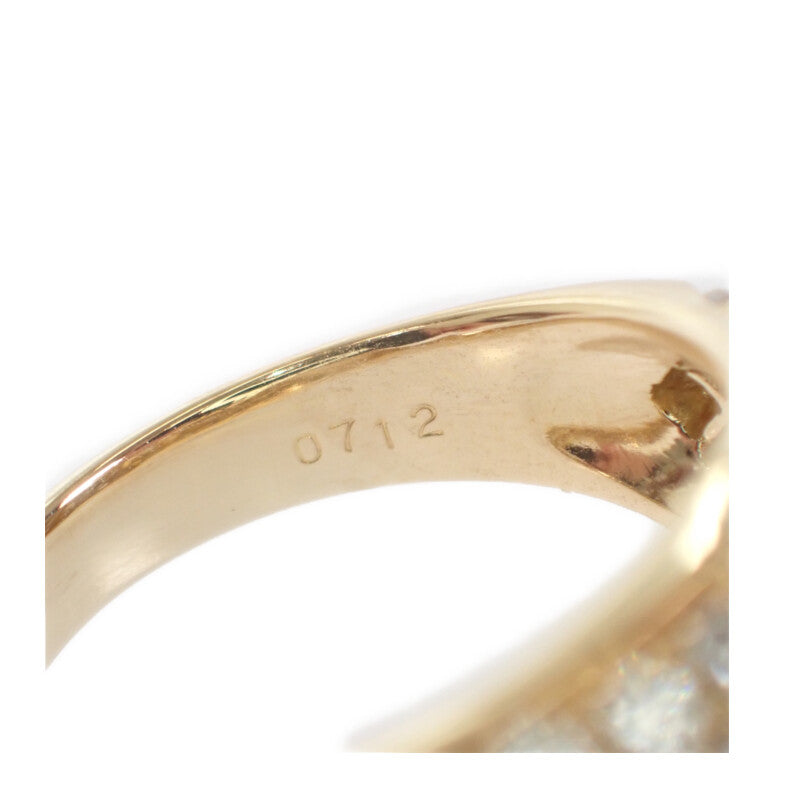 デザイン ジュエリー マーキスカット リング K18イエローゴールド 13号 ダイヤモンド ダイヤモンド レディース【中古】【Aランク】