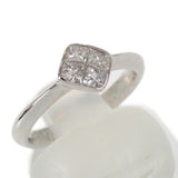 デザイン ジュエリー ミステリーセッティング リング Pt900プラチナ 11号 ダイヤモンド レディース【中古】【Aランク】