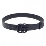 グッチ GUCCI GGマーモント スリム 414516_18YXV_1000 ベルト レザー ブラック サイズ75 メンズ【中古】【Sランク】